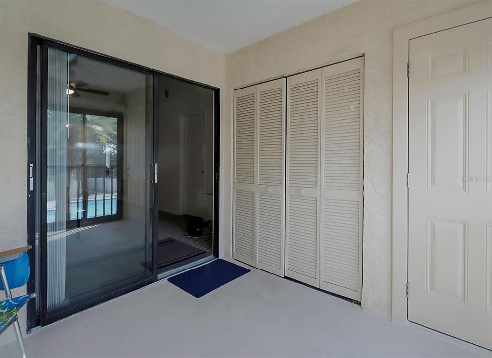 Laundry closet and stotrage closet.