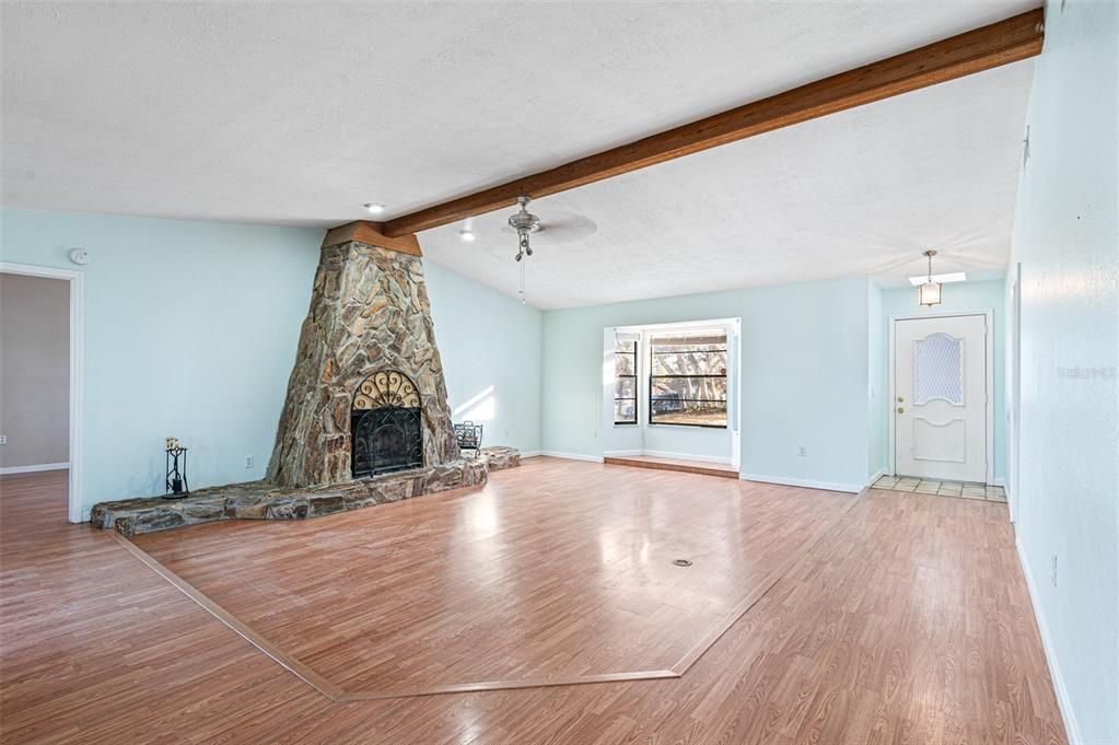 Stone Fireplace Living Area