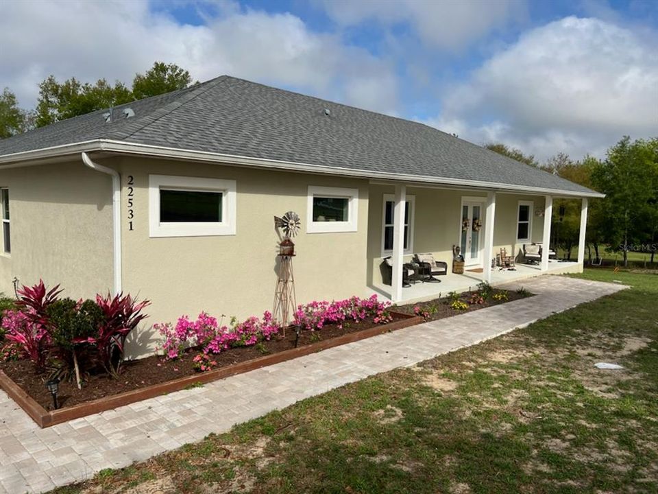 Front view with paver walkway