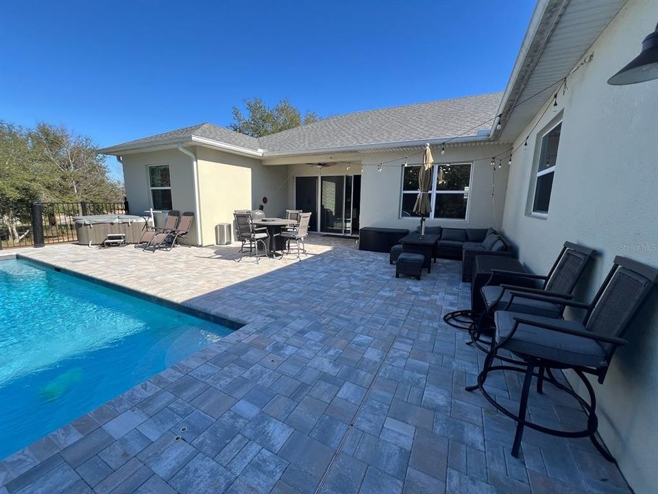 Heated pool, paver deck