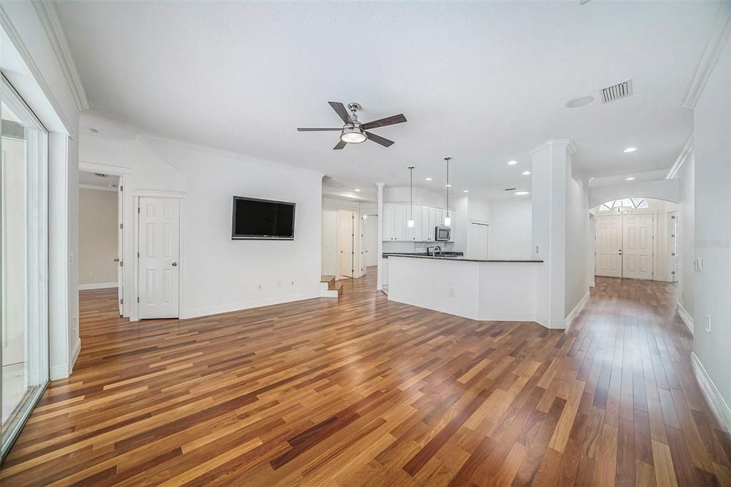 Living Room into Kitchen