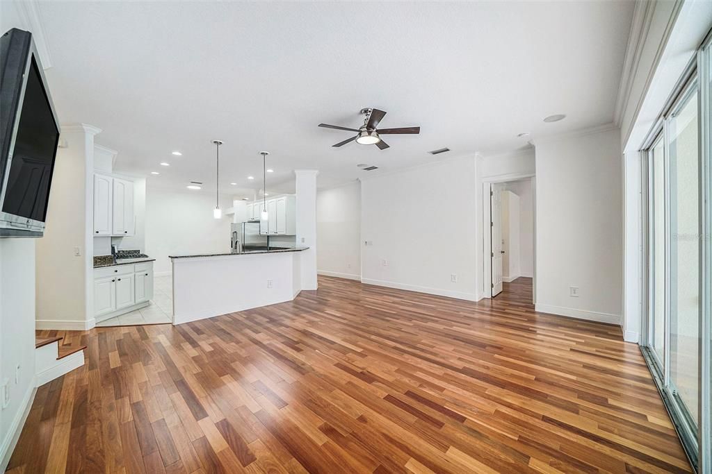 Living Room into Kitchen