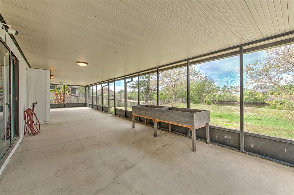 Screened patio is accessible from the Family Room and the Primary Bedroom