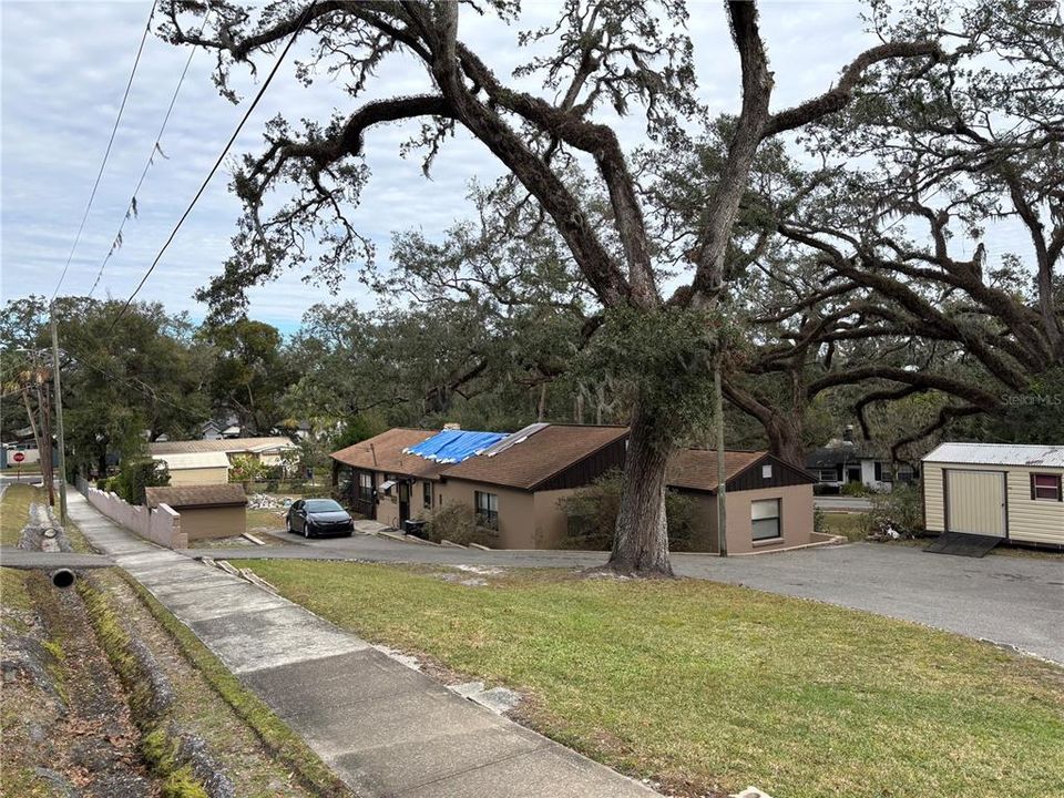 Southwest corner of property