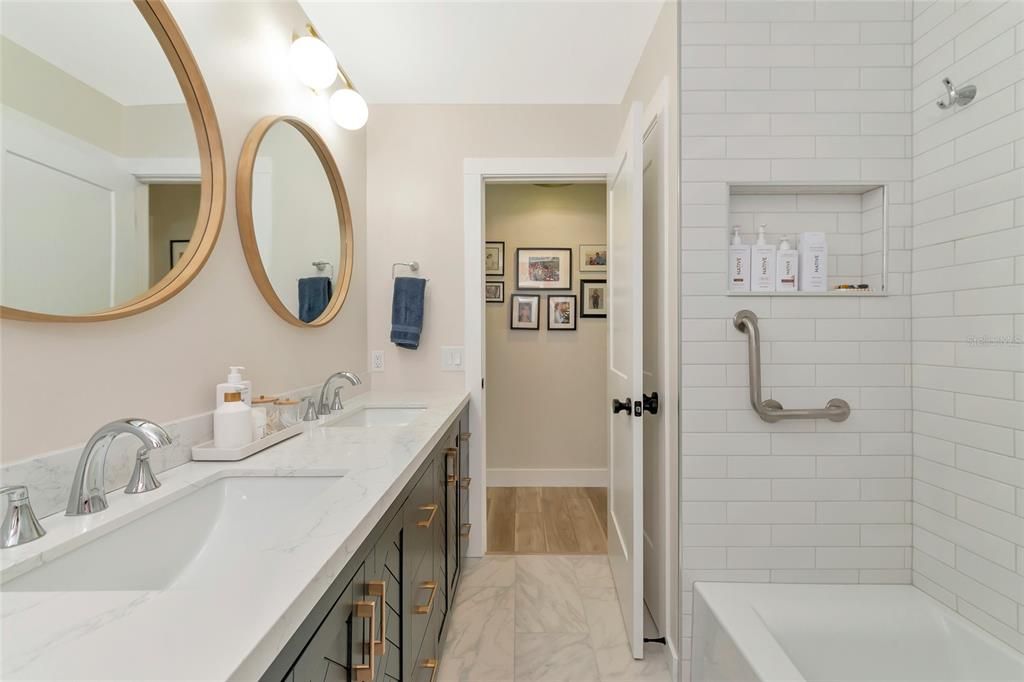 Newly remodeled guest bathroom