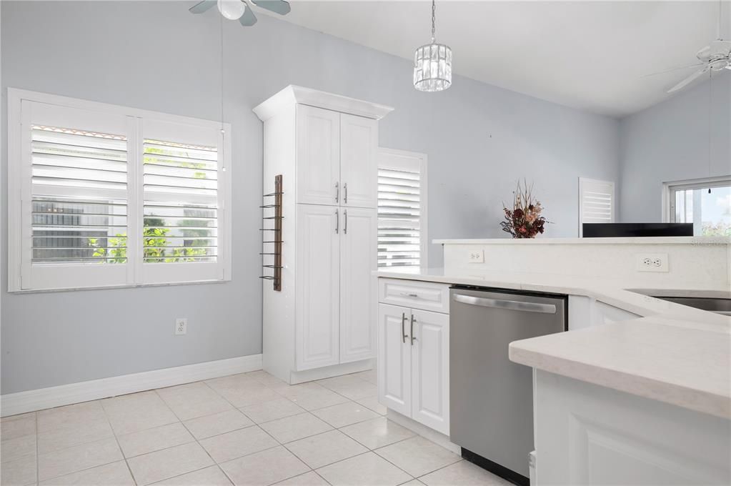 Kitchen with space for little table and chairs