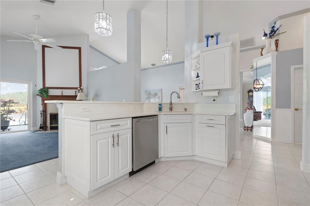 Kitchen showing sink and dishwasher