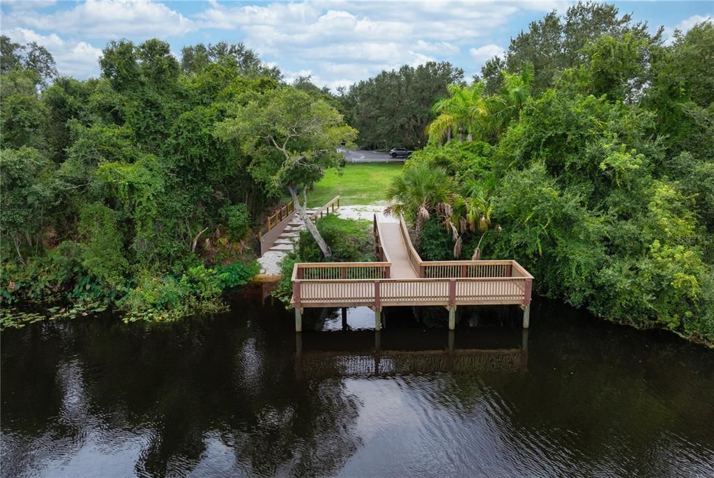 Community fishing pier and kayak ramp