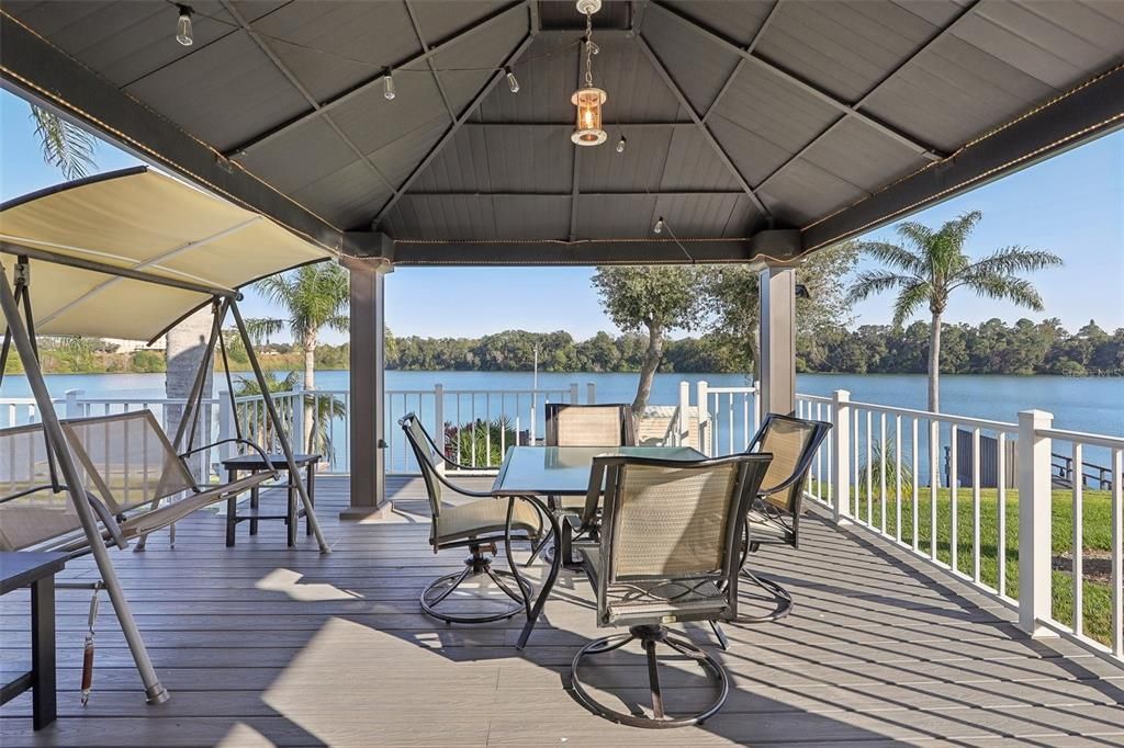 Gazebo overlooking Lake Frances