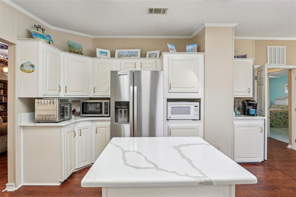 Kitchen granite counter and island