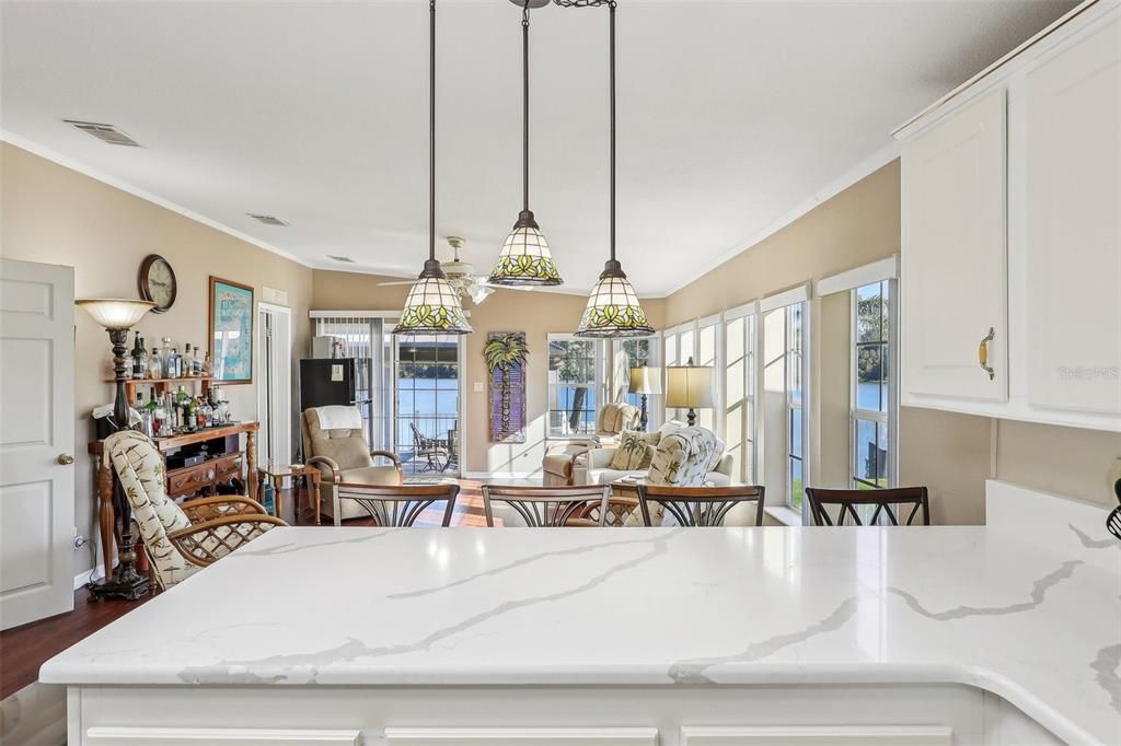 Kitchen with granite counters