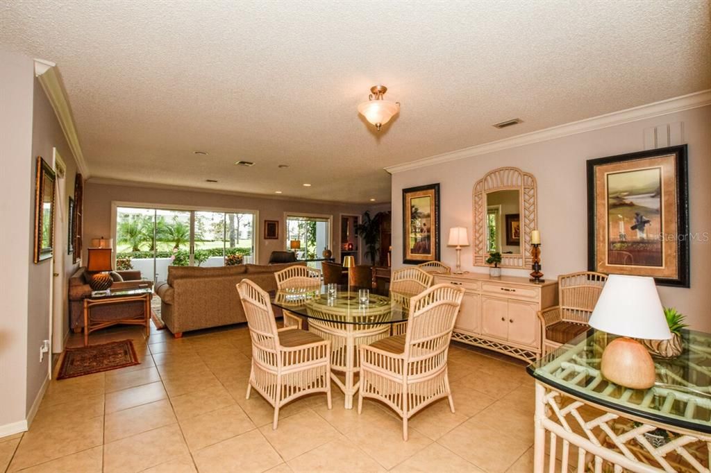 Dining room, living room