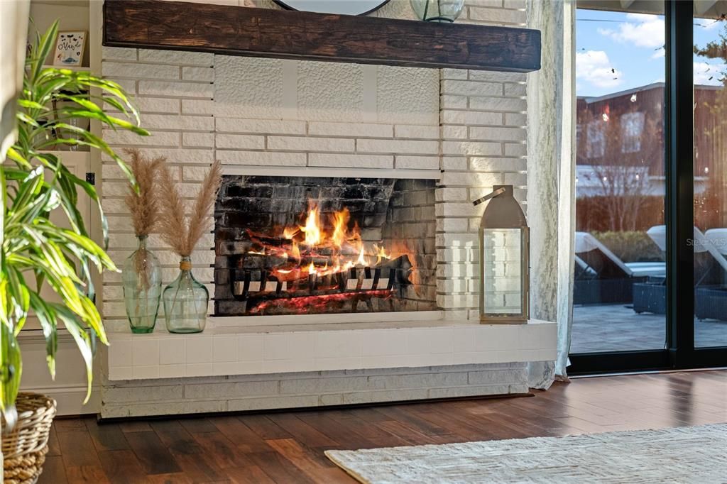 Wood Burning Fireplace