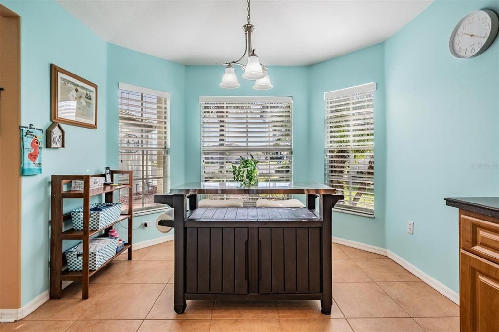 Lovely kitchen nook is a great place to start your day