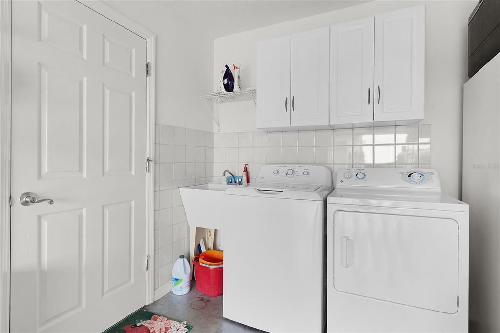 Laundry Area in Garage