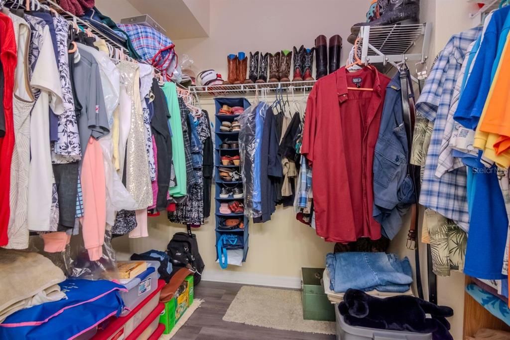 Spacious walk-in closet