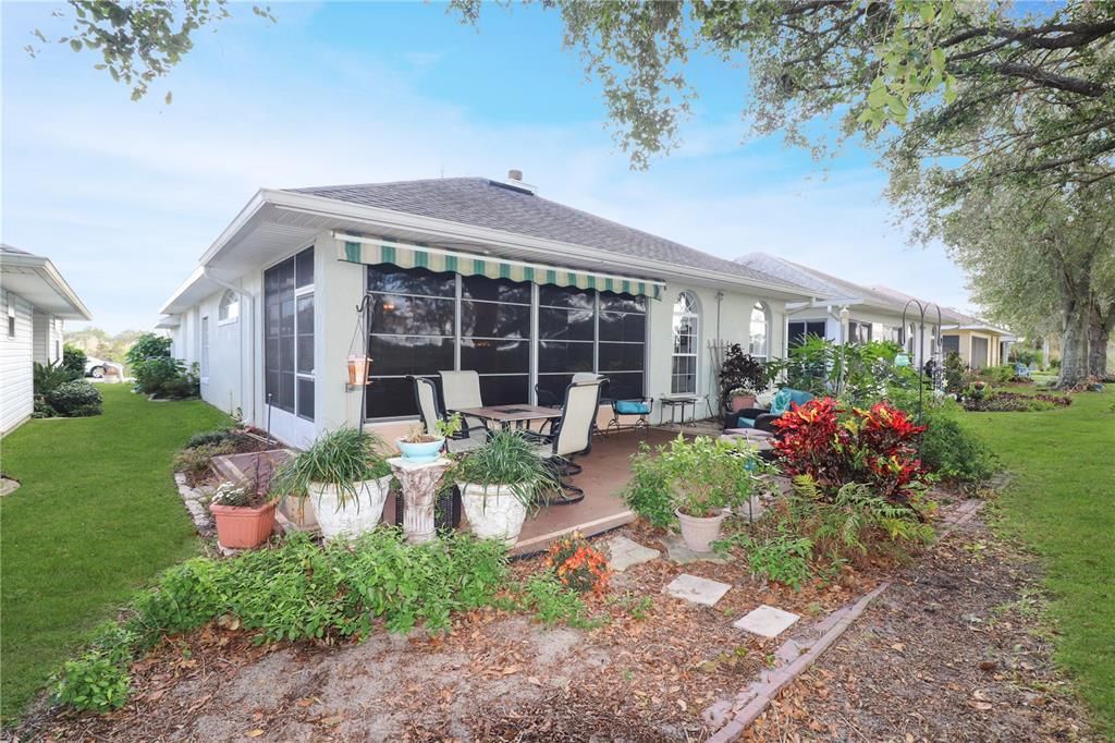 Back yard with patio