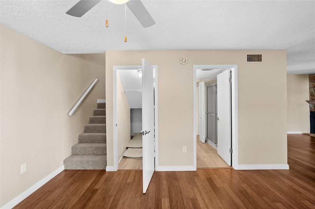 closet under stairs