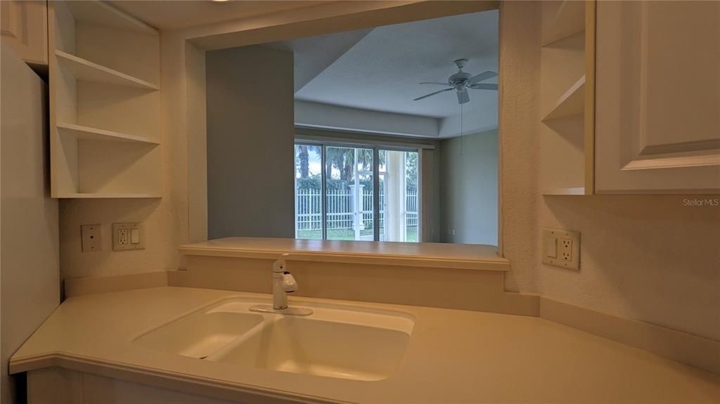 Kitchen open to Living Room