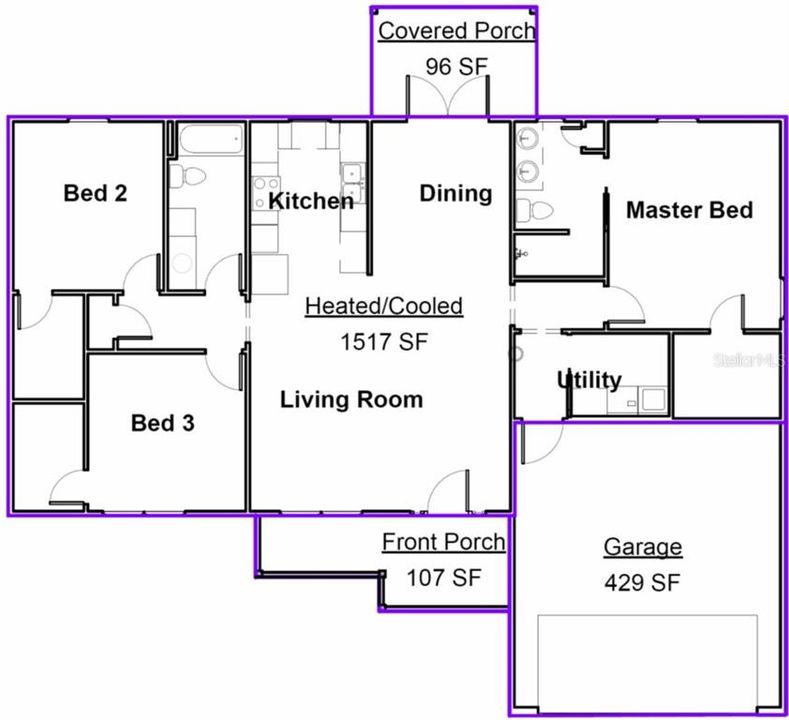 For Sale: $332,000 (3 beds, 2 baths, 1517 Square Feet)