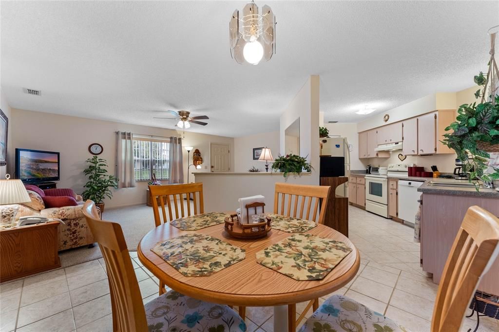 Dining Area looking to living room and kitchen