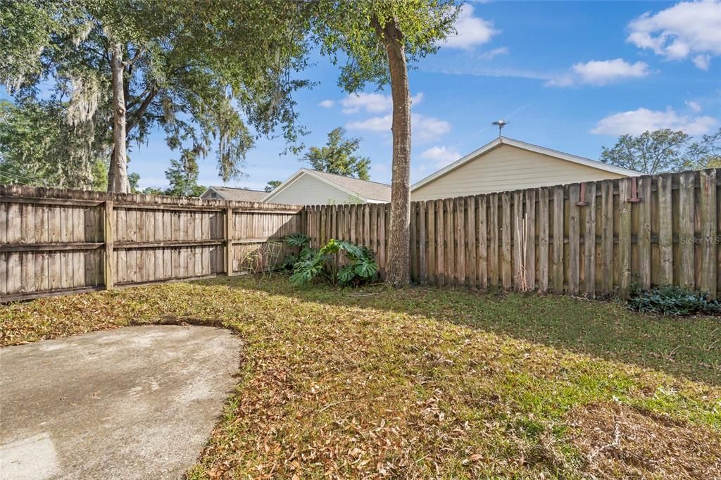 Fully Fenced Backyard