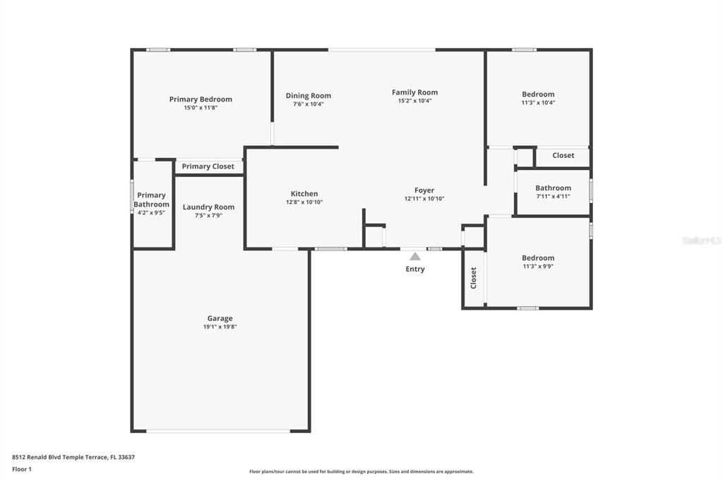 На продажу: $339,999 (3 спален, 2 ванн, 1308 Квадратных фут)