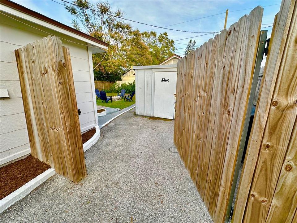 Driveway Entry to Backyard