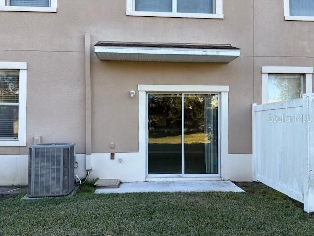 The back of the home provides a bit of privacy with the fences.