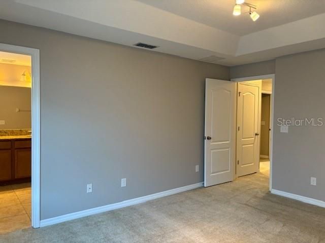 Tray ceiling and bathroom ensuite.