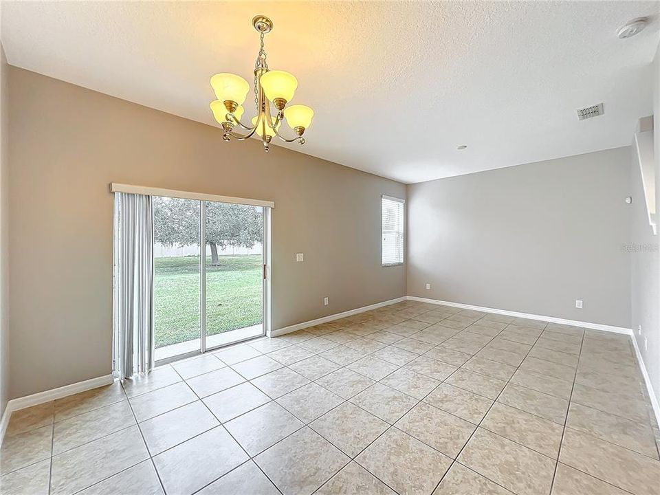 The dining/living room area.  Lots of room for creative decorating.