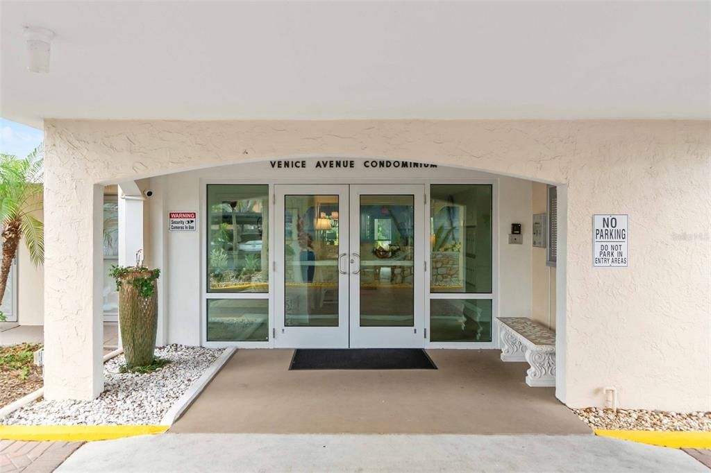 Secured Entrance to building.