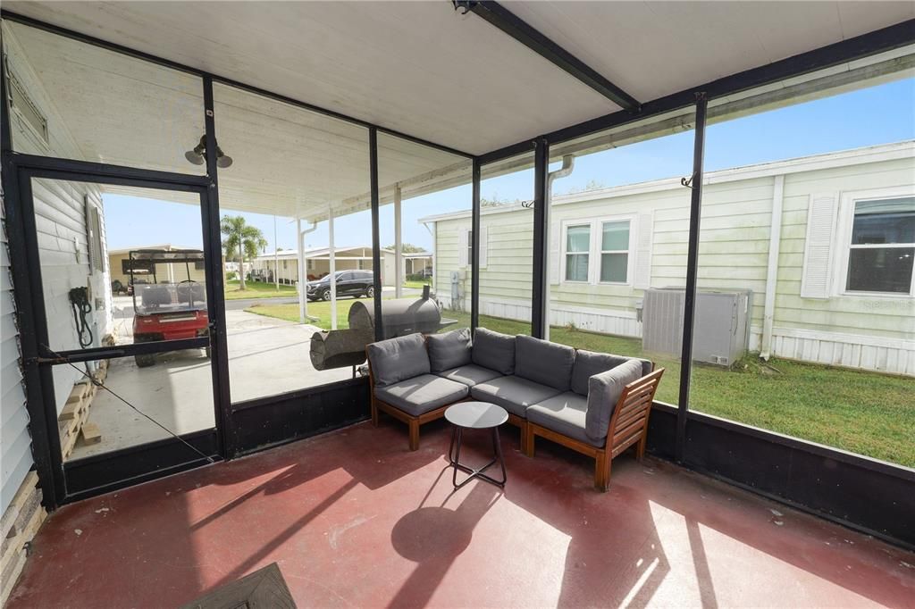 Screened front porch