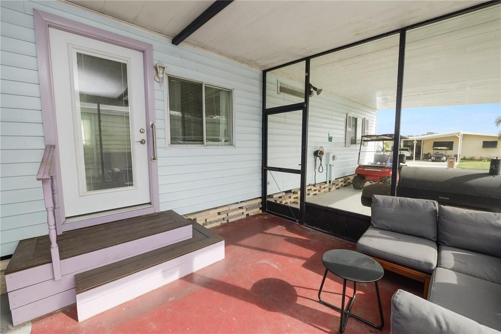 Screened front porch