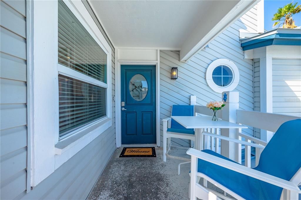 Front-entry porch. A perfect spot to relax and unwind.