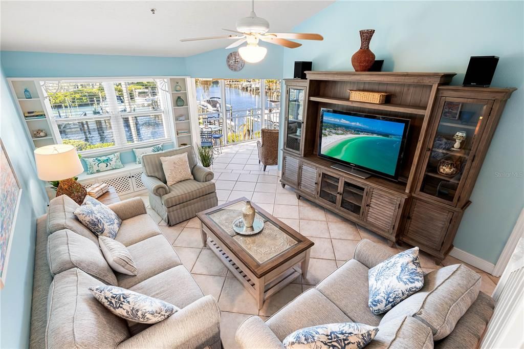 View of living room from second story