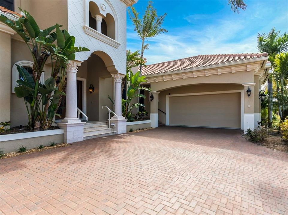 Split double garage with private entrance