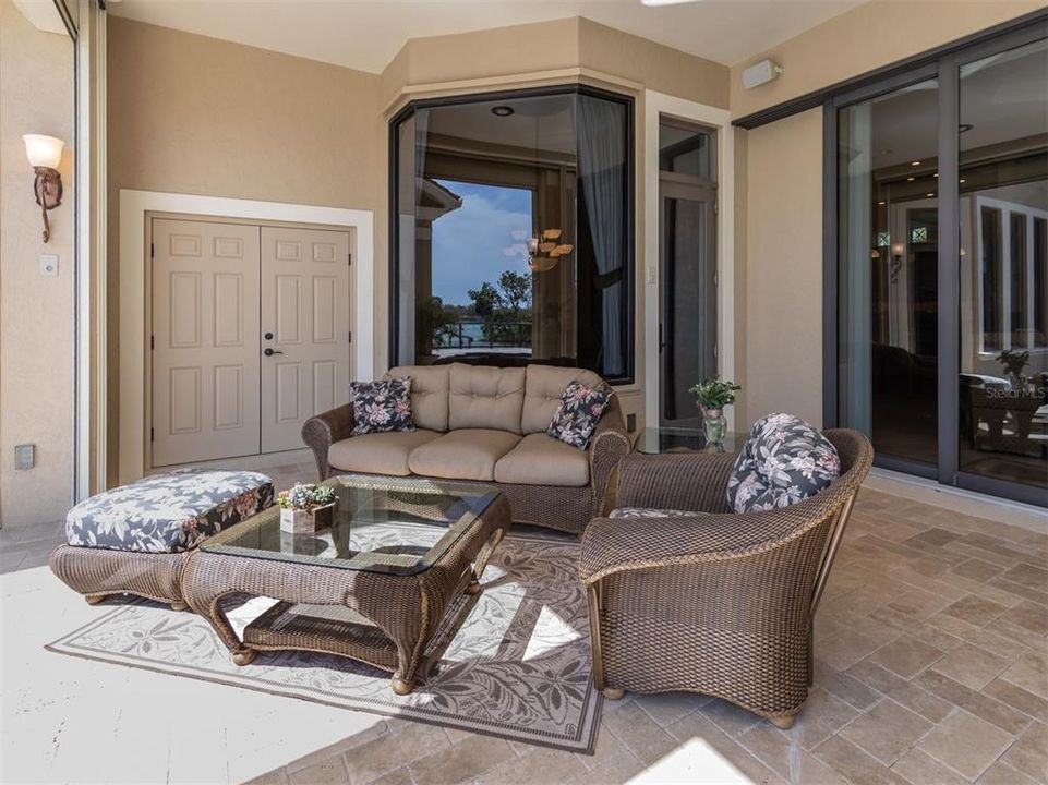 Outdoor patio and storage closet