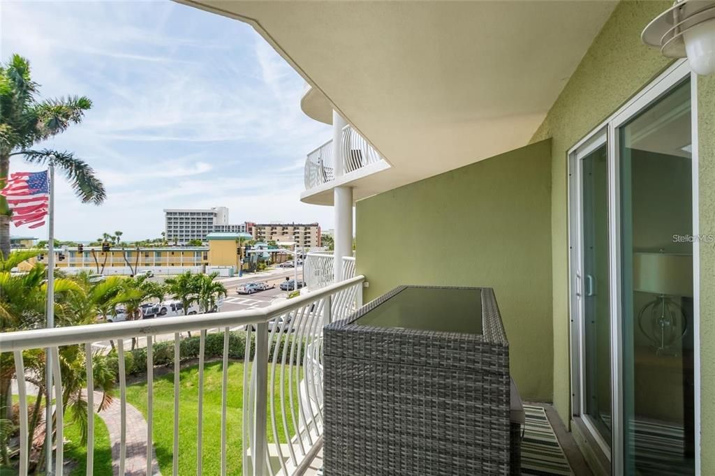 Balcony view of garden