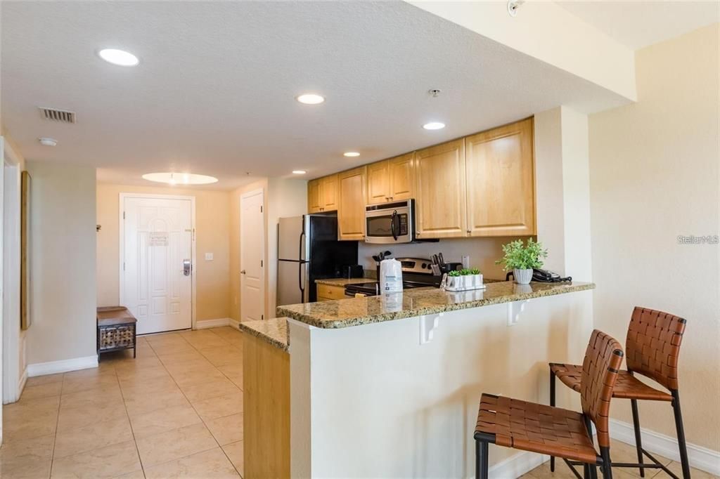 Breakfast nook overlooking kitchen