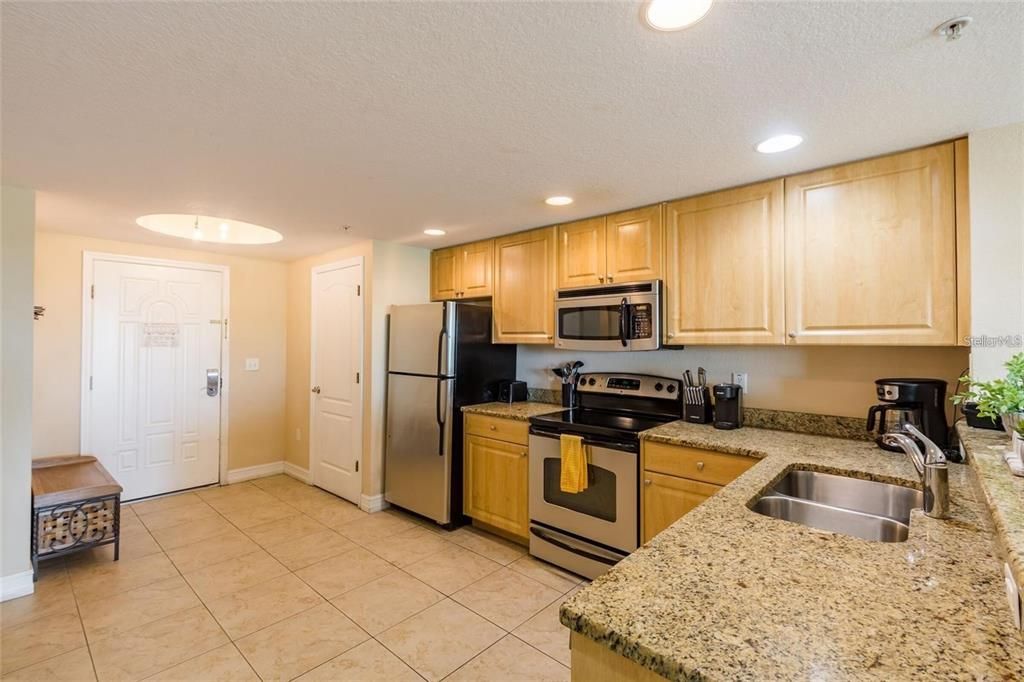 Kitchen looking to front door