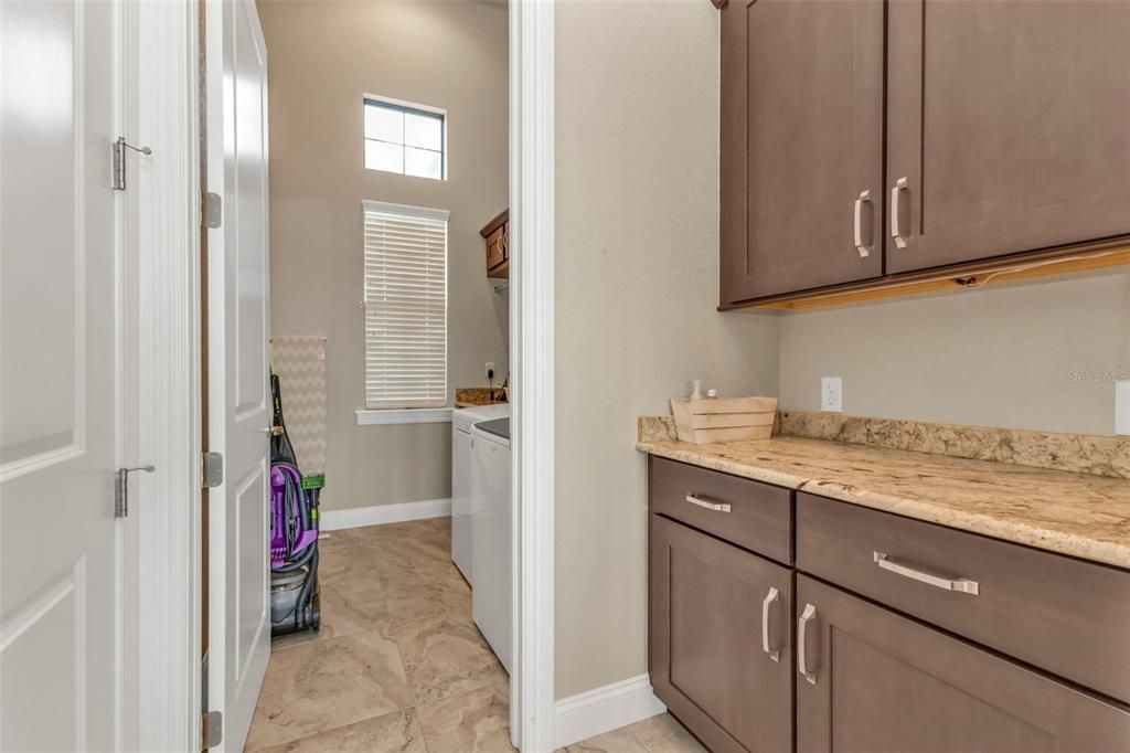 Extra Storage leads to laundry room