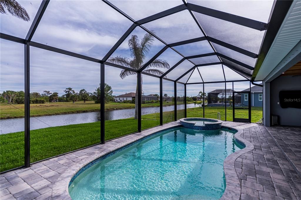 Fabulous HEATED SALTWATER pool with SPA and tranquil waterfall feature!