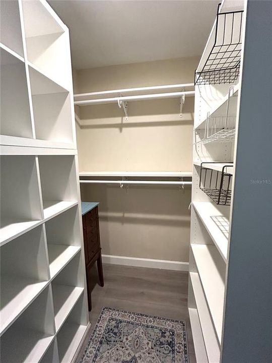 Master bedroom walk in closet