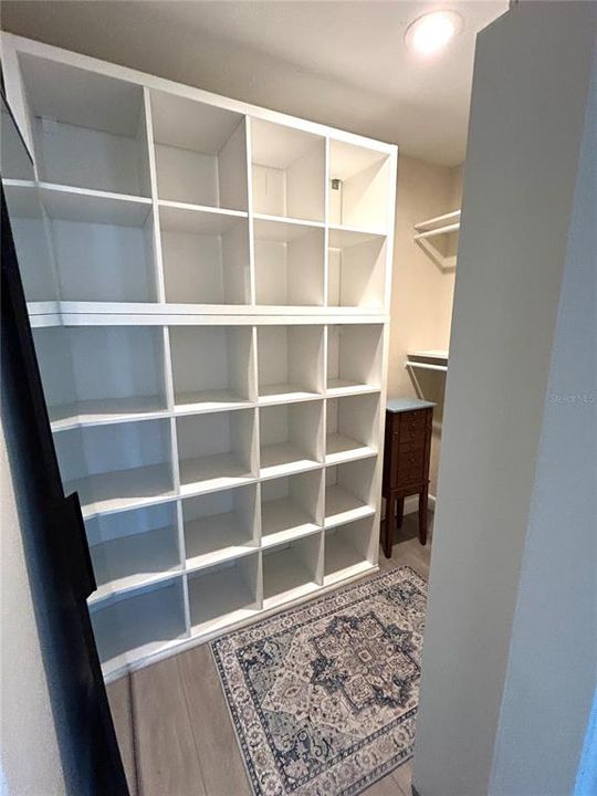 Master bedroom walk in closet