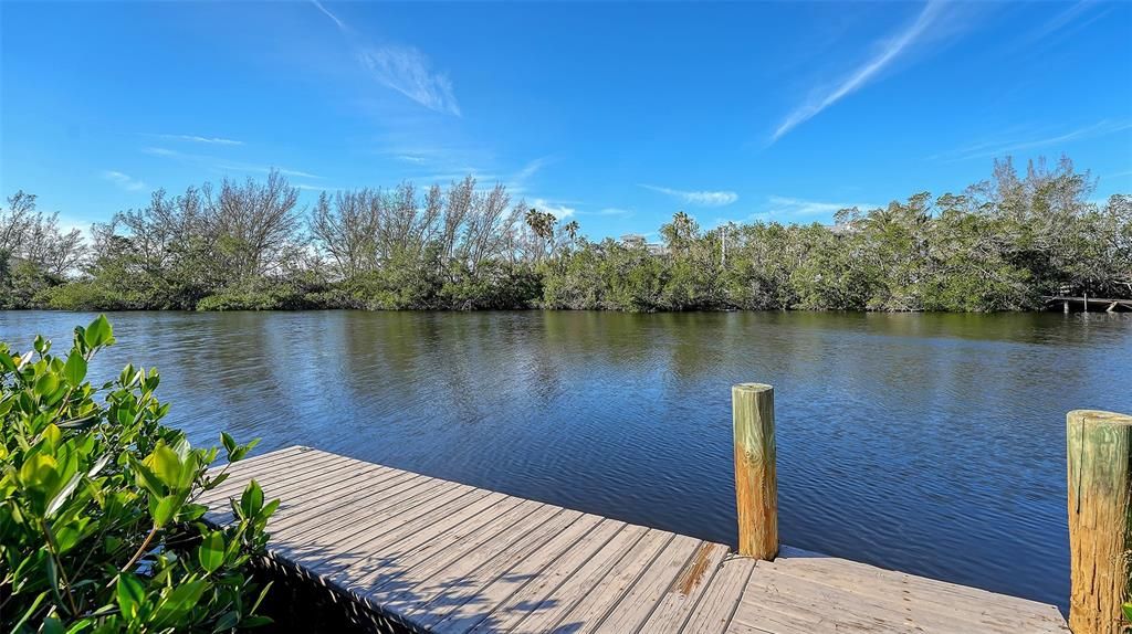 Dock on lagoon