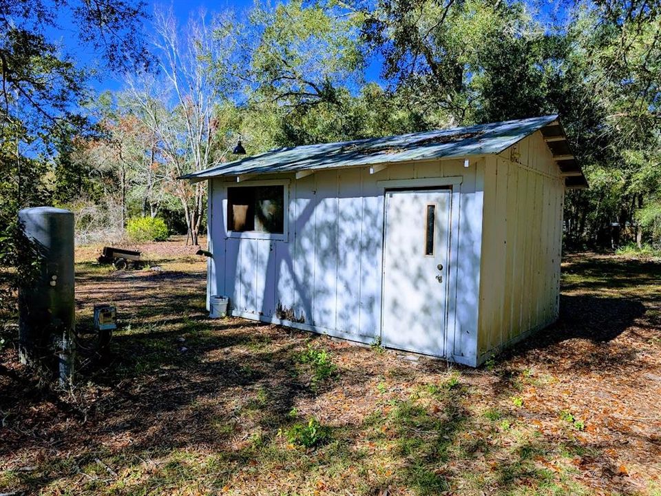 Shed near garage