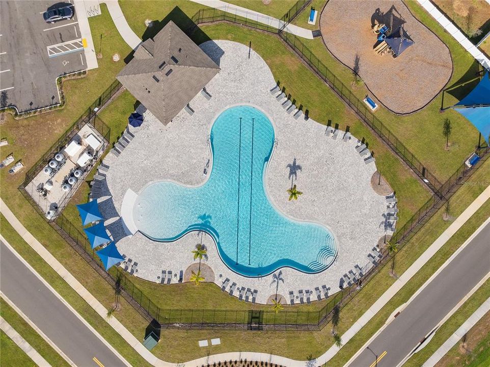 large resort style community pool