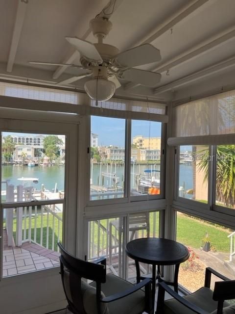 waterfront enclosed patio