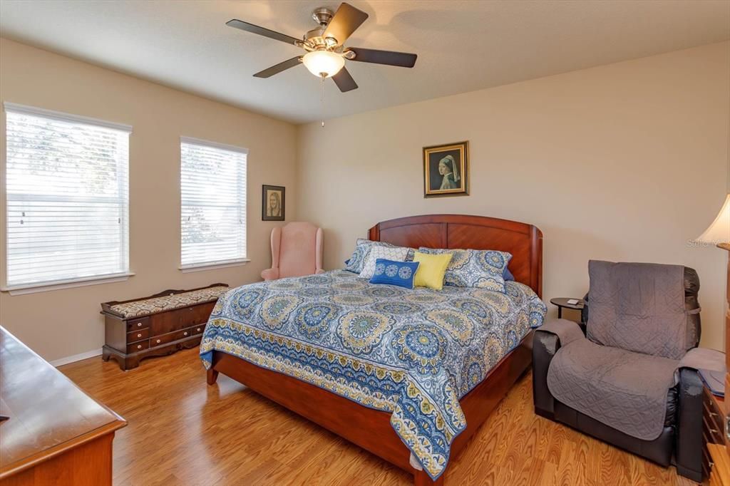 Primary Bedroom with laminate wood floors